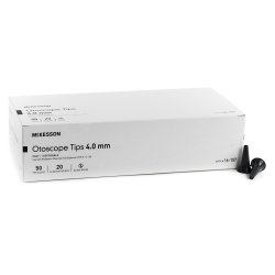 McKesson Disposable Ear Speculum Tips - 4mm Gray, Universal Fit for Fiber Optic Otoscopes, Latex-Free