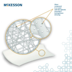 Silver Alginate Wound Dressing 2x2 Inch - Antimicrobial 5% Silver Square Sterile Pads