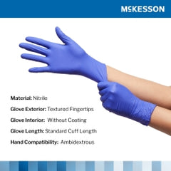 Nitrile Exam Gloves Powder-Free 3.1 Mil - Latex-Free Ambidextrous Blue, Textured Fingertips