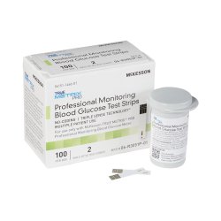 Blood Glucose Test Strips - 100 Count Professional Monitoring System with No Coding Required