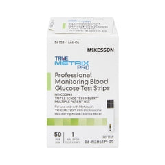 Pro Blood Glucose Test Strips - 50 Count - 4 Second Results - 0.5µL Sample - Triple Sense Technology