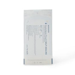 McKesson Self-Sealing Sterilization Pouches - 3.5" x 5" Transparent Blue-White with Dual Indicators