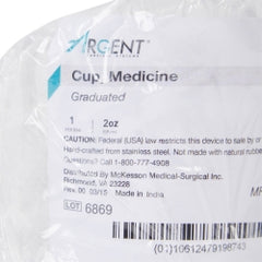 Premium Stainless Steel Graduated Medicine Cup 2 oz - Autoclavable Medical Dosing Cup