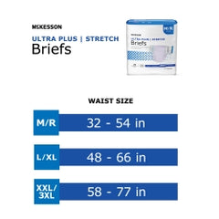 Bariatric Ultra Plus Stretch Briefs - Heavy Absorbency Adult Incontinence Underwear (2X-3X Large)