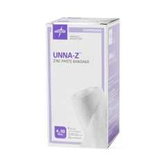 Medline Unna-Z Zinc Oxide Compression Bandages - 4 Inch x 10 Yard Venous Ulcer Treatment