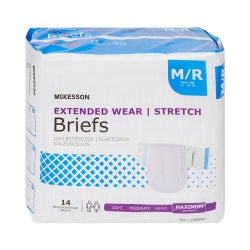 Extended Wear Stretch Incontinence Briefs - Maximum Absorbency Adult Diapers for Day & Night Protection
