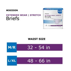 Extended Wear Stretch Incontinence Briefs - Maximum Absorbency Adult Diapers for Day & Night Protection