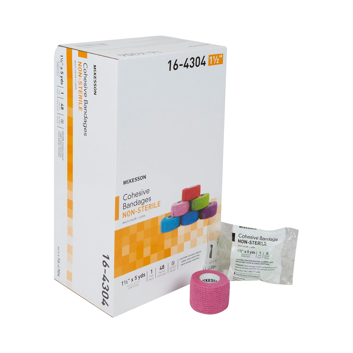 Elastic Cohesive Compression Bandage - Self-Adhering Medical Wrap for Sprains, Strains & Wound Care Support