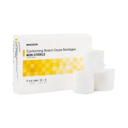 Polyester Conforming Bandage - Non-Sterile Stretch Wrap for Wound Care & Dressing Securement