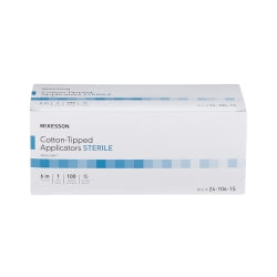 McKesson Sterile Cotton Tip Swabstick, 6 Inch Wood Shaft, Single End Applicator