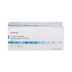 McKesson Sterile Cotton Tip Swabstick, 6 Inch Wood Shaft, Single End Applicator
