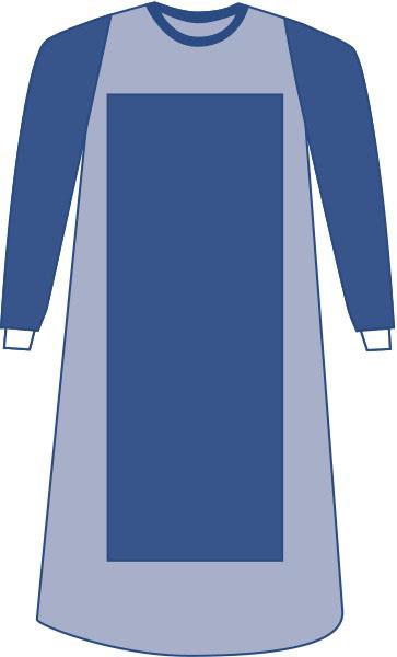 Professional Poly Reinforced Medical Isolation Gown - AAMI Level 4 Protection - SMS Fabric - Extra Large