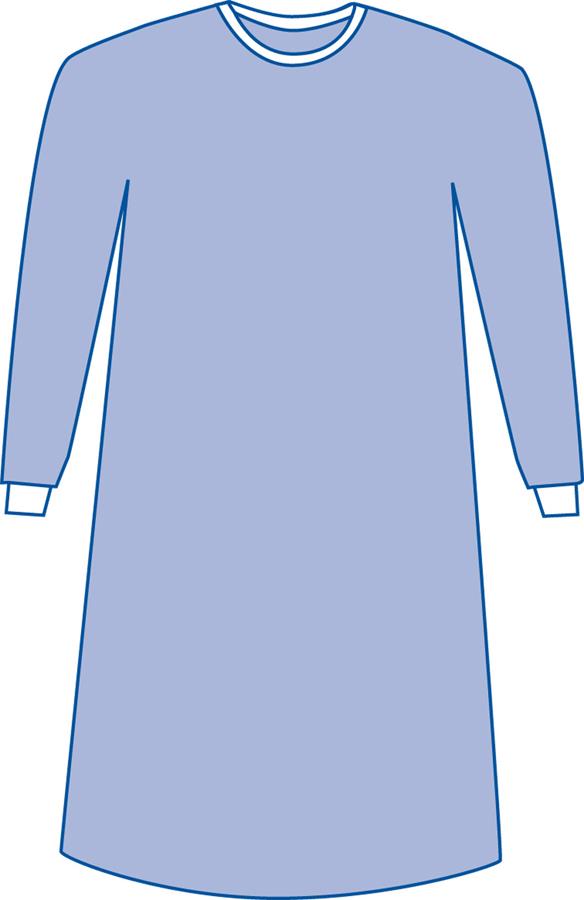 Nonsterile Nonreinforced SMS Gowns - 5-Layer Protection - Hook & Loop Back Closure