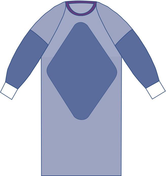 Aurora Fabric-Reinforced Surgical Gown with Raglan Sleeves - AAMI Level 3 Protection