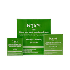 Equos 5-Layer Square Foam Wound Dressing with Silicone Adhesive Border - Advanced Exudate Management
