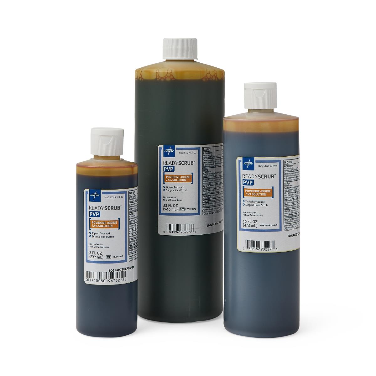 Povidone Iodine (PVP) Surgical Scrub Solution - 7.5% Antimicrobial Prep for Skin & Mucous Membranes
