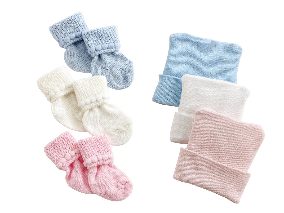 Premium 2-Ply Knit Head and Foot Warmer Set for Infants - Soft Temperature Regulation