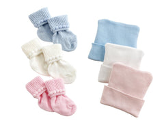 Premium 2-Ply Knit Head and Foot Warmer Set for Infants - Soft Temperature Regulation