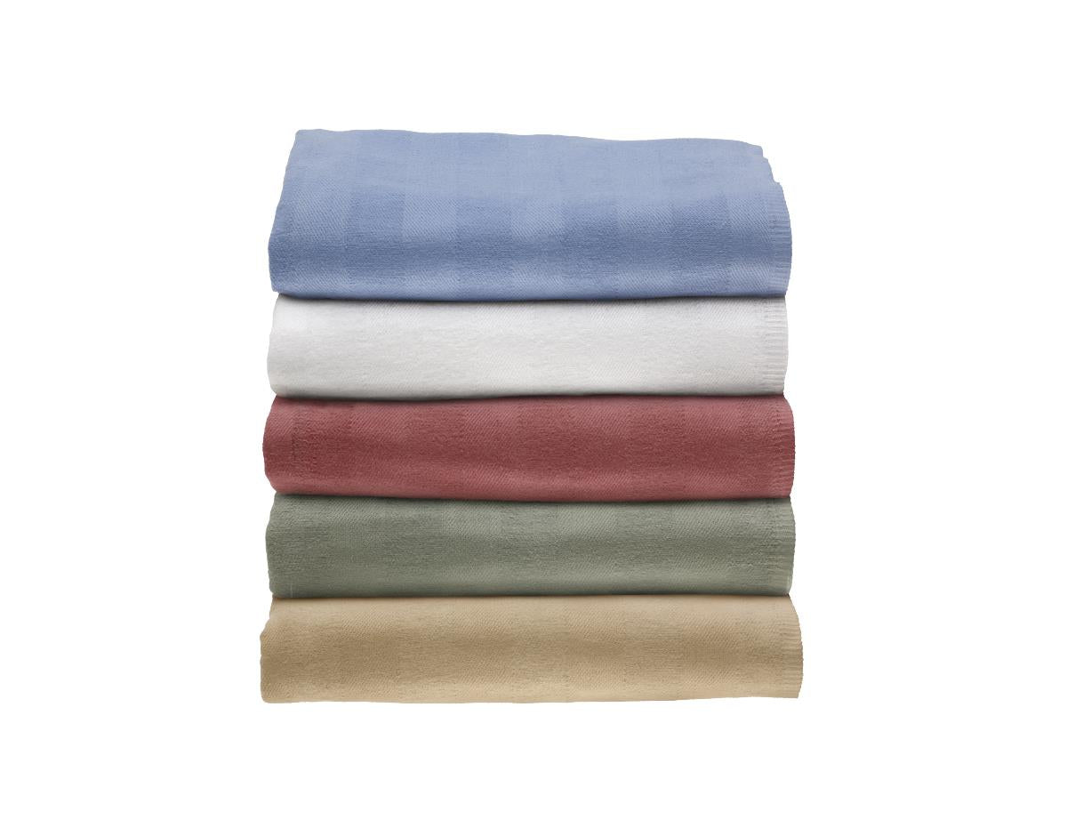 Herringbone Spread Blankets - Premium Cotton Polyester Blend Bedding 70x108 Inch