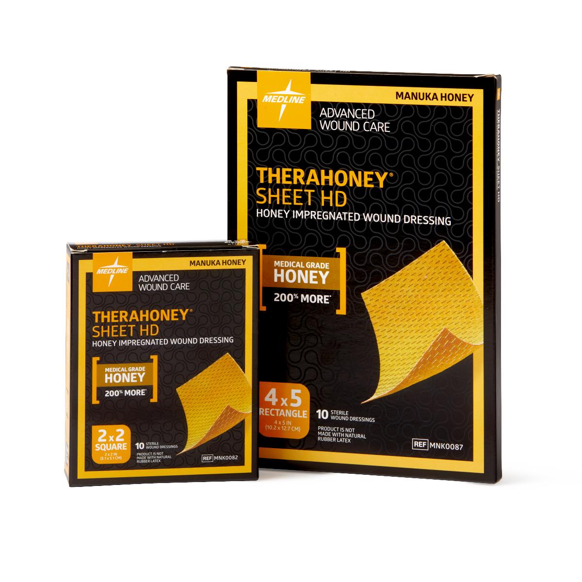 TheraHoney HD Medical-Grade Manuka Honey Wound Dressing - Sterile Impregnated Gauze for Wound Care