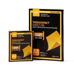 TheraHoney HD Medical-Grade Manuka Honey Wound Dressing - Sterile Impregnated Gauze for Wound Care