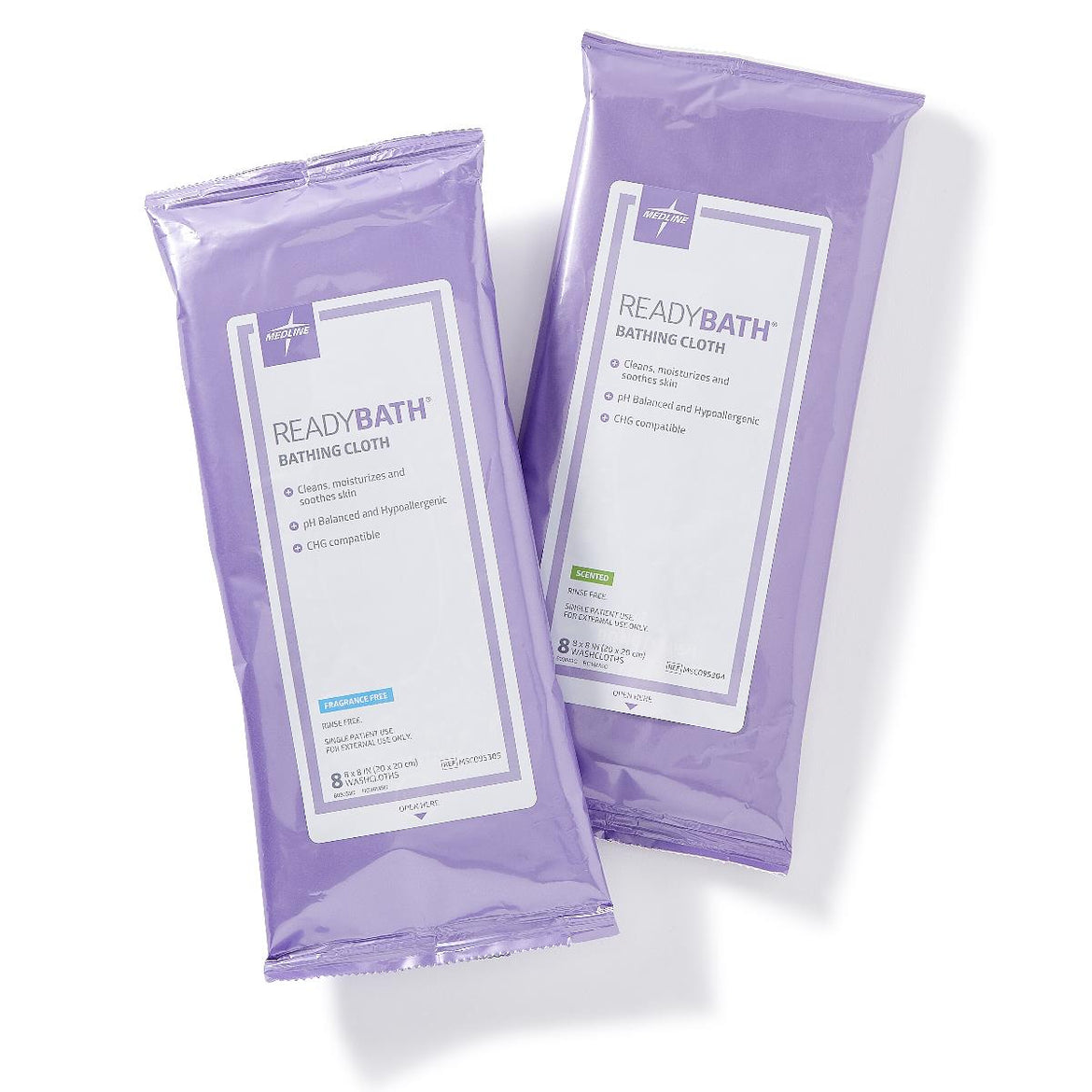 Total Body Cleansing Standard Weight Washcloths - pH Balanced Rinse-Free Bathing Wipes