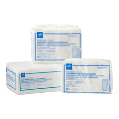 Medline Nonsterile Conforming Stretch Gauze Bandages - 6 x 80 Inch Roll