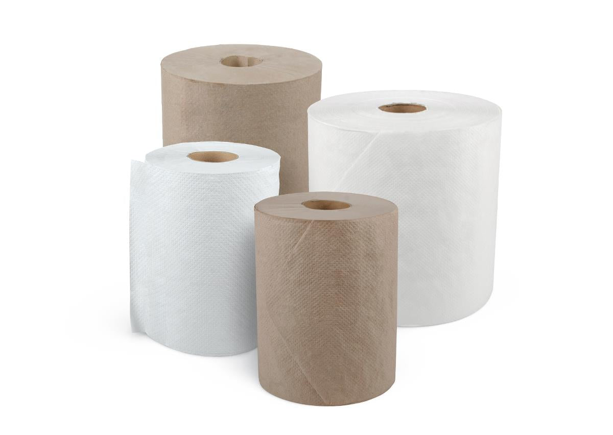 Standard Paper Towel Rolls - Center-Pull Design, 1-Ply Absorbent Paper Towels for Commercial & Home Use
