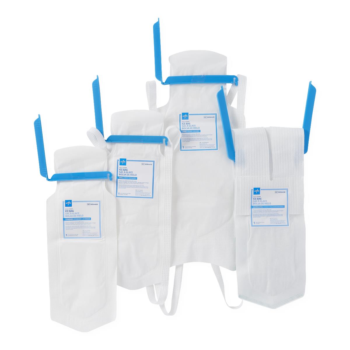 Medline Refillable Ice Bag with Clamp Closure, 5 x 12 Inch - Professional Cold Therapy Solution