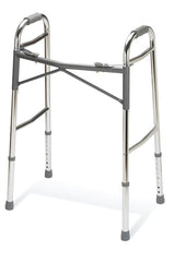 Medline Guardian Adult Premium Bariatric Folding Walker - Extra Wide 22" Frame, 500 lb Capacity, Height Adjustable 32-39"