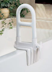 Steel Bathtub Grab Bar with Side Locks - 250 lb Capacity Safety Rail for Bathroom