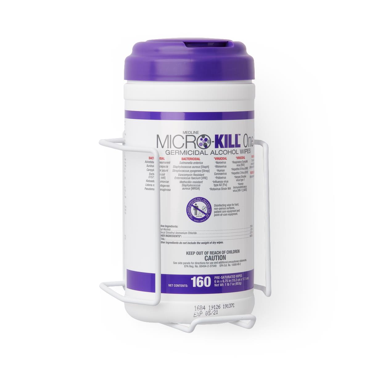 Wall-Mount Wire Bracket for Disinfectant Wipe Canisters - Large Capacity Dispenser