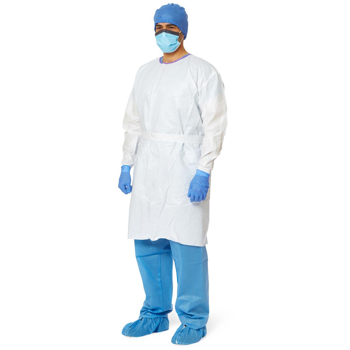AAMI Level 3 Microporous Isolation Gown - Fluid Resistant Medical PPE with Knit Cuffs