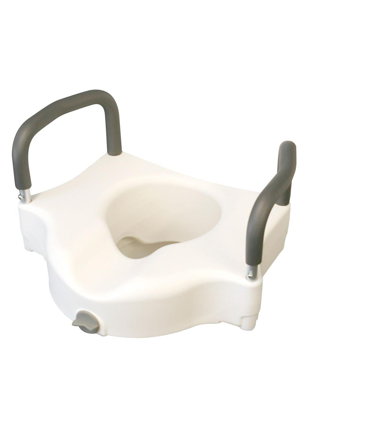 Medline 5" Raised Locking Toilet Seat with Arms - MEG4-502RX1