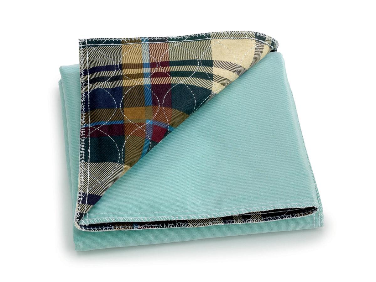 Reusable Underpads 34 x 36 Inch - Moderate Absorbency with Vinyl Barrier - Plaid Tartan - Dozen of 12