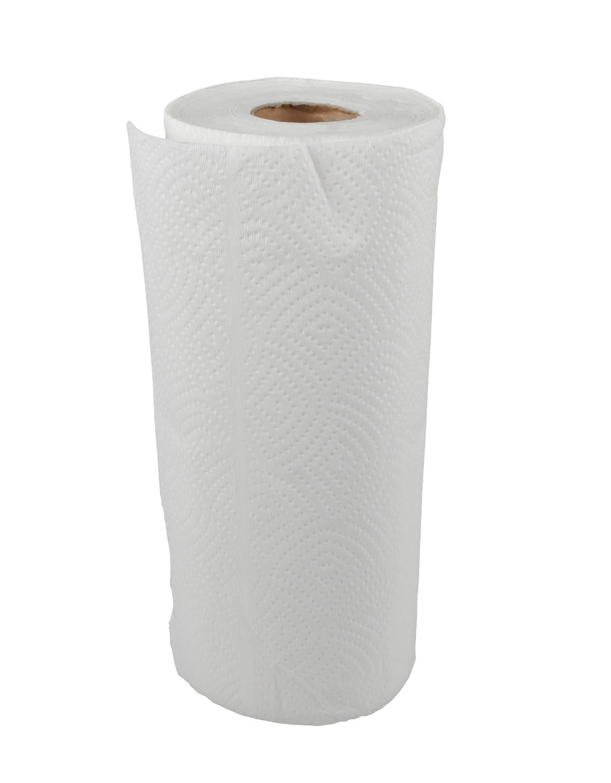 2-Ply Perforated Paper Towel Roll - White Deluxe Absorbent Roll Towels for Medical & Commercial Use