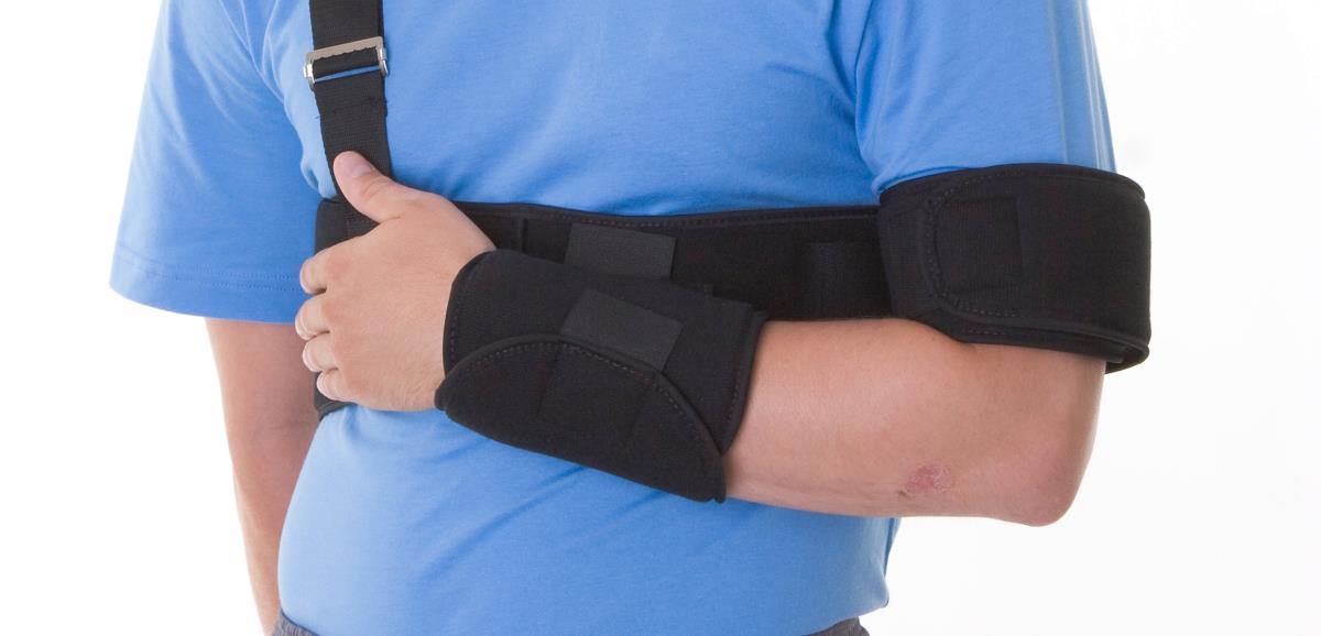 Medline Cut-Away Shoulder Immobilizer - Universal Fit Adjustable Shoulder Support Brace