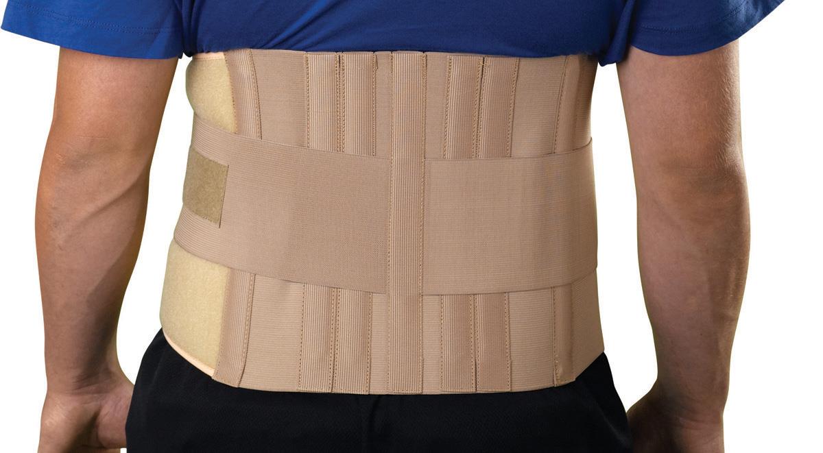 Universal Back Support Brace with Removable Stays - Adjustable Lumbar Support Belt for Lower Back Pain Relief