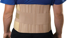 Universal Back Support Brace with Removable Stays - Adjustable Lumbar Support Belt for Lower Back Pain Relief