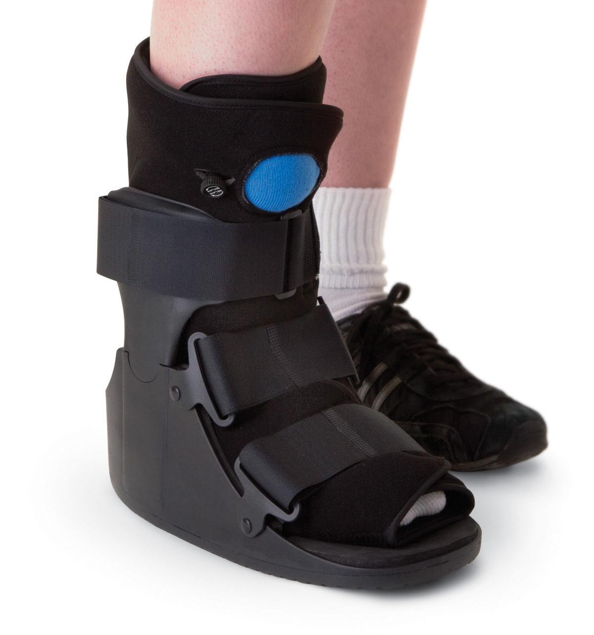 Deluxe Pneumatic Ankle Walker - Short Boot with Adjustable Air Compression for Ankle Sprains, Strains & Fractures