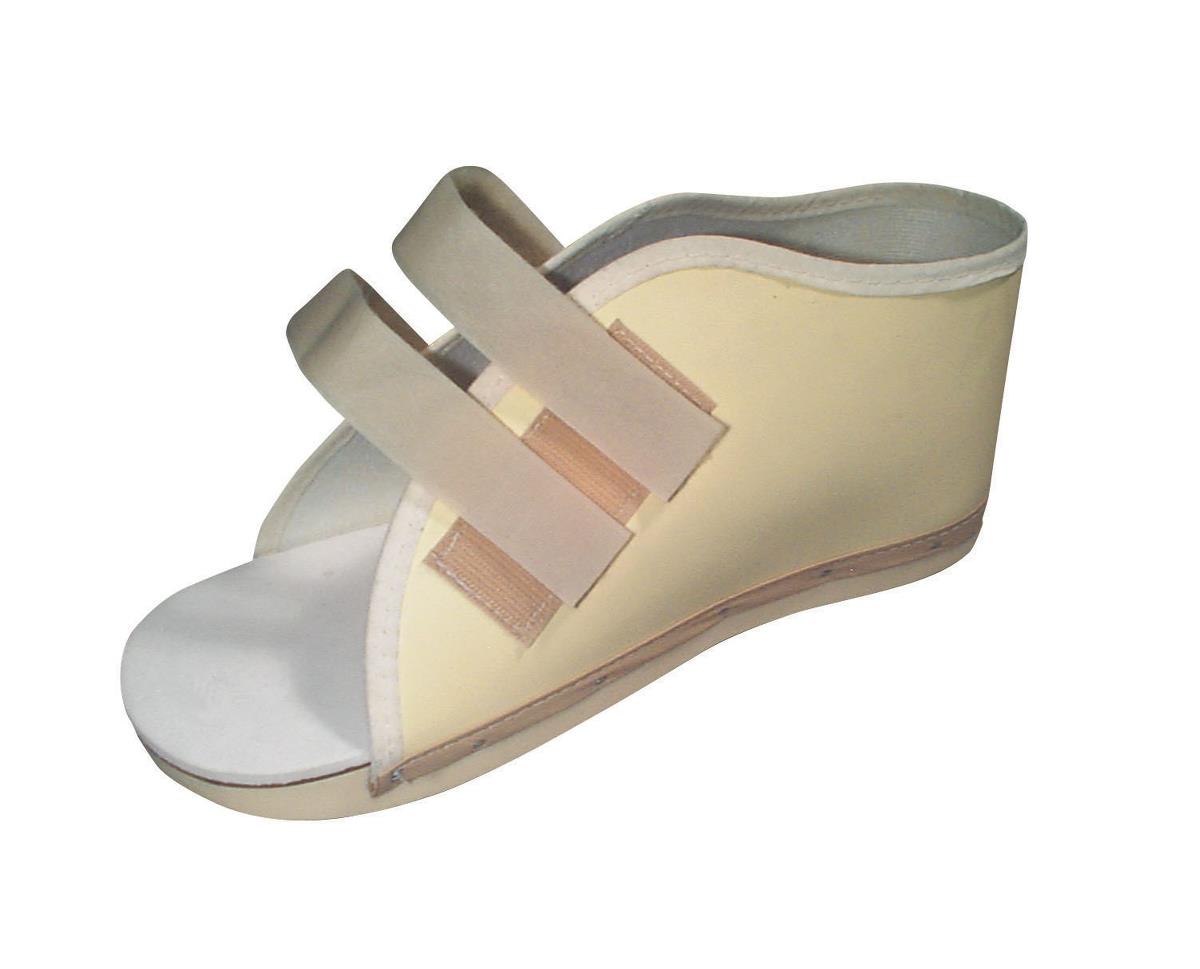 Vinyl Post-Op Recovery Shoe with Adjustable Hook and Loop Closure - Beige