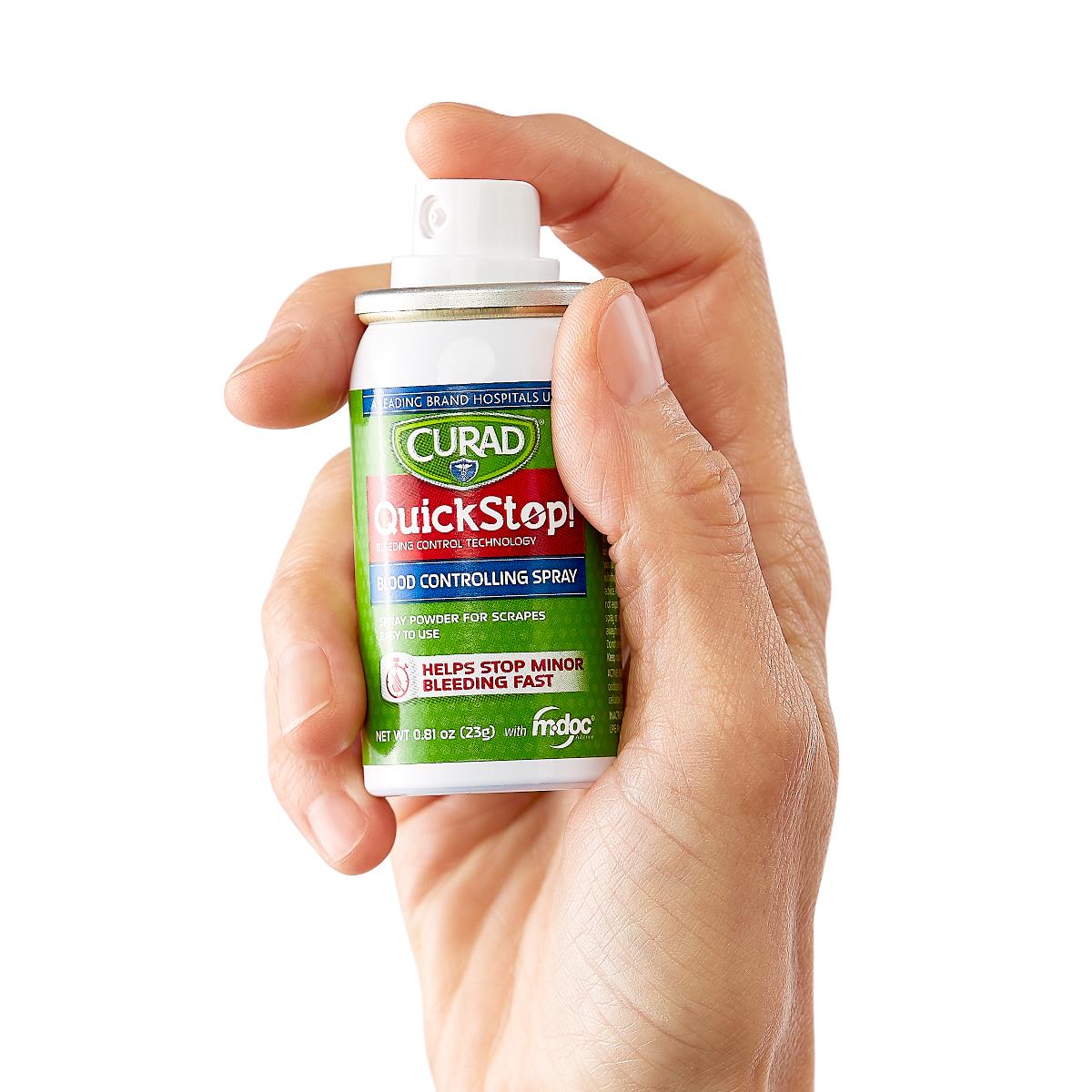 Curad Quick-Stop Bleeding Control Spray Powder - Fast Acting Wound Care for Cuts & Scrapes