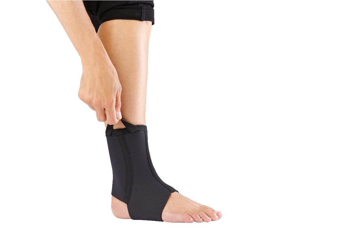 Neoprene Open Heel Ankle Support Brace - Adjustable Compression Wrap for Sprains, Strains & Athletic Performance