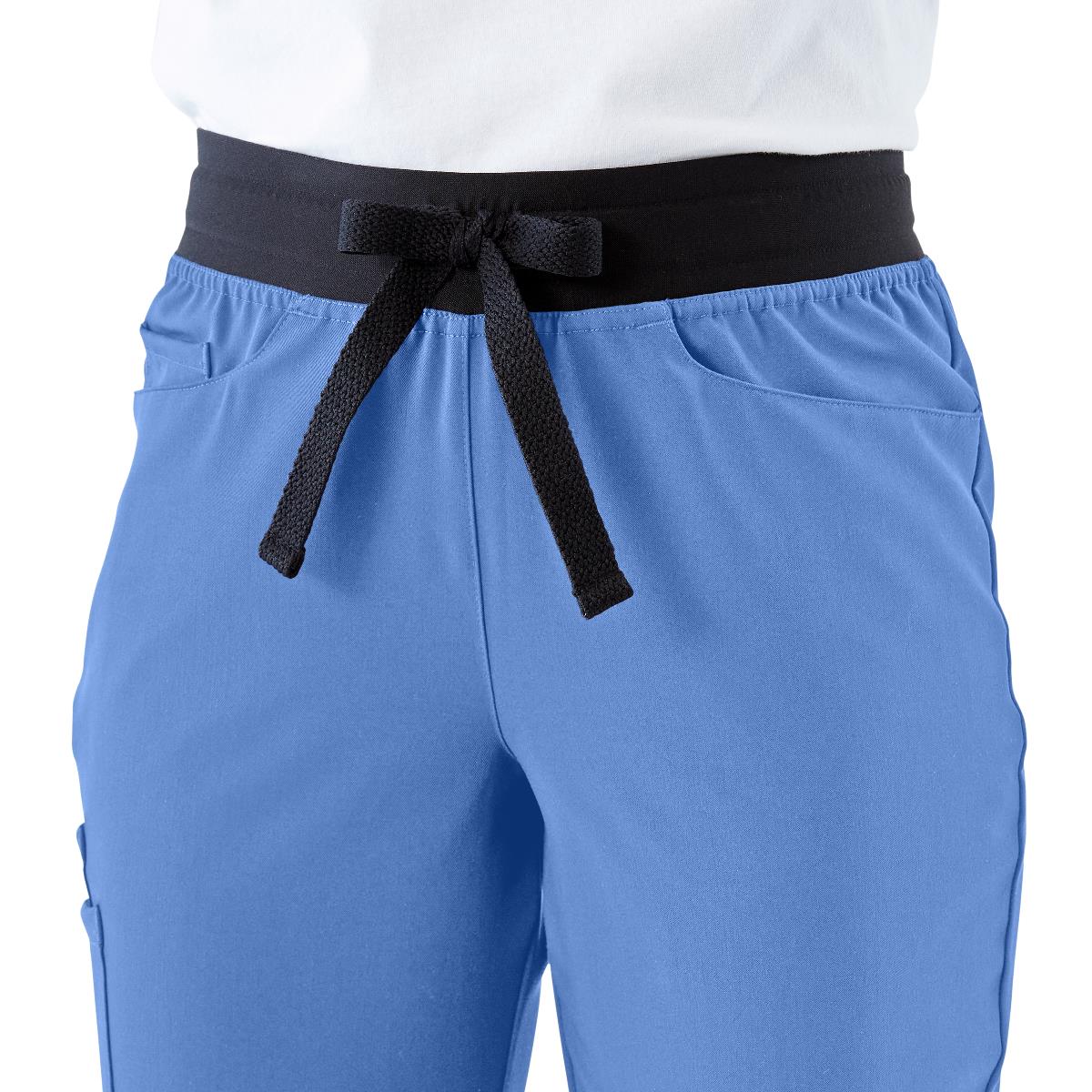 Women's Regular-Length Scrub Pants - Modern Boot-Cut Medical Uniform Bottoms with 7 Pockets