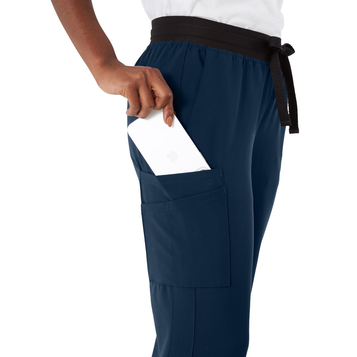 Women's Straight Leg Medical Scrub Pants - Professional Healthcare Workwear with Multiple Cargo Pockets
