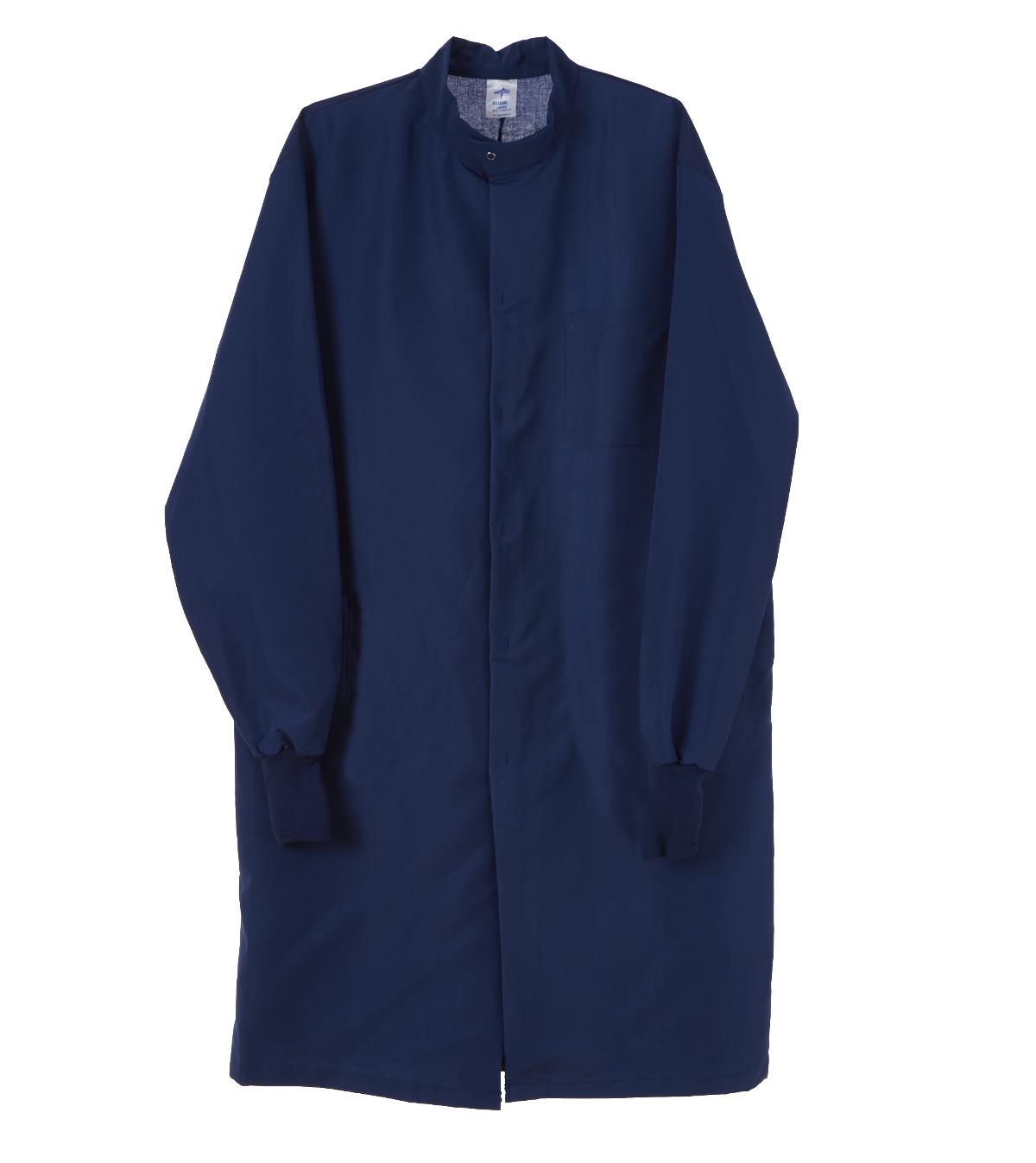 Fluid-Resistant Unisex Barrier Lab Coat - Professional Medical Protection with Reinforced Snap Closure