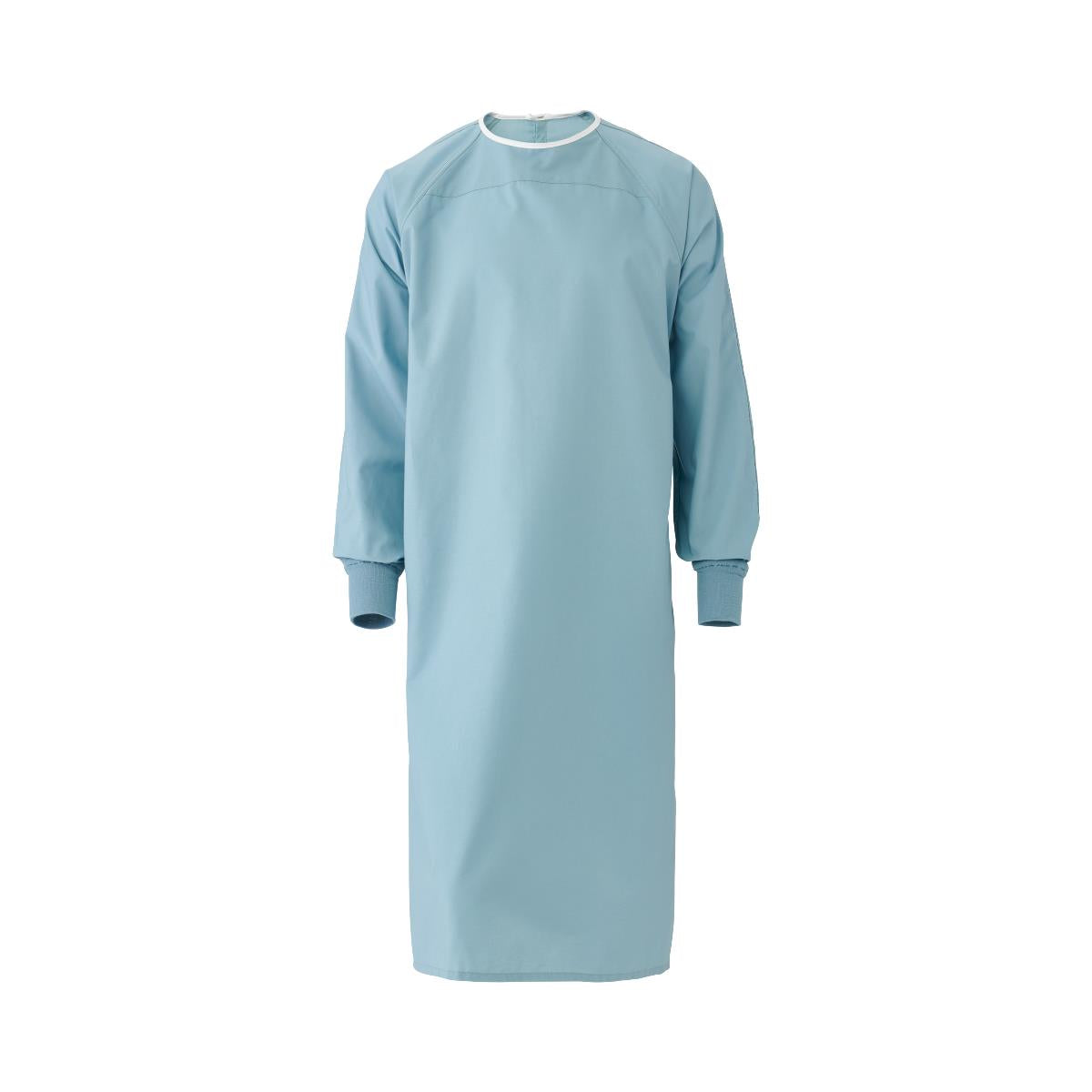 Medline AngelStat Cotton-Blend Cover Gown - Reusable, Knit Cuffs, Misty Green, Large