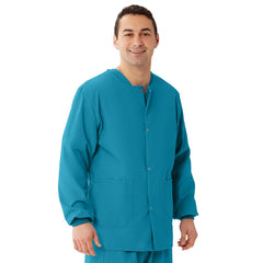 Medline AngelStat Unisex Snap-Front Warm-Up Scrub Jacket - Professional Medical Apparel
