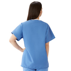 Professional Reversible Unisex Scrub Top with 2 Pockets - Polyester Cotton Blend Medical Uniform
