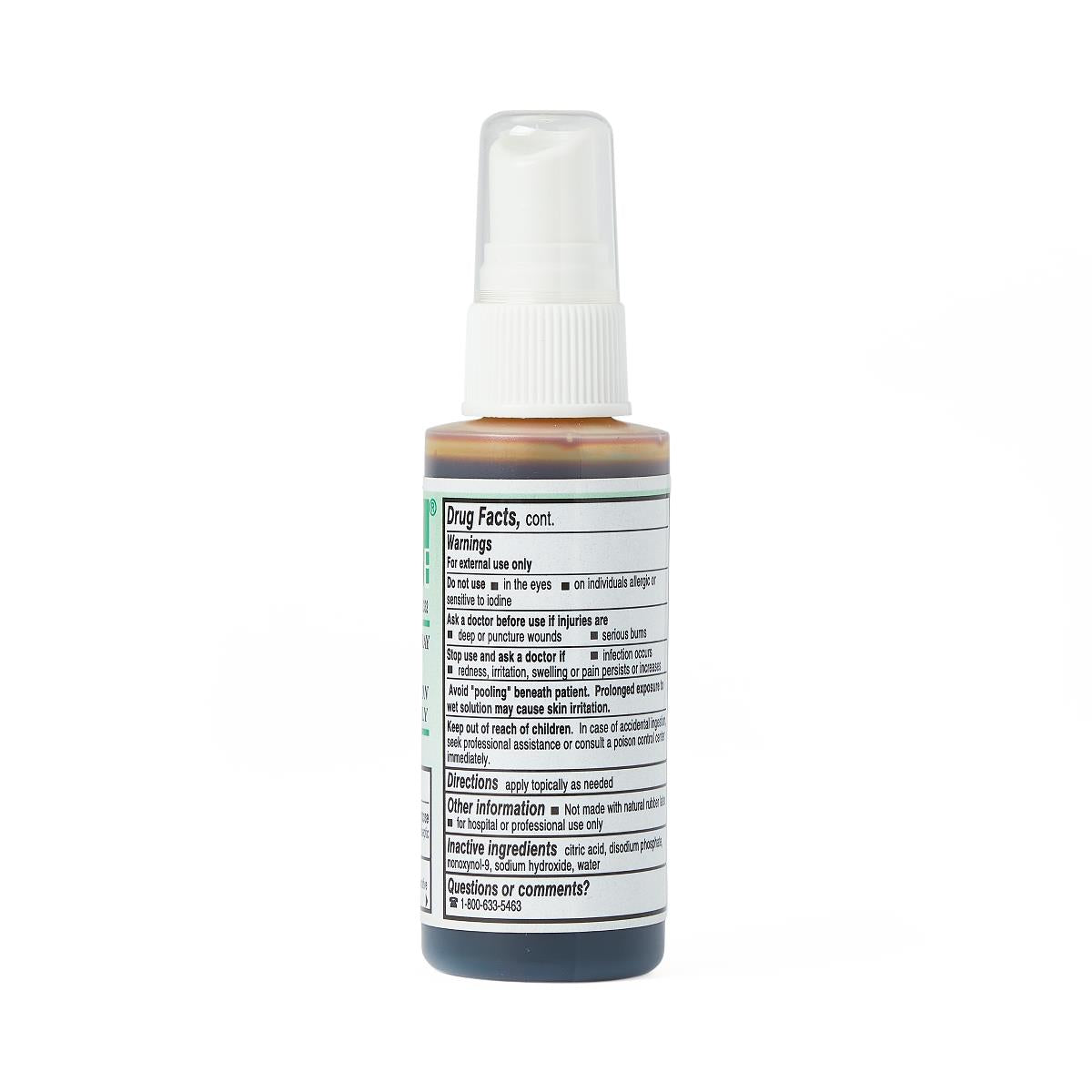 Medline Aplicare 10% Povidone Iodine Prep Solution 2oz Spray - Case of 24 (Latex-Free)